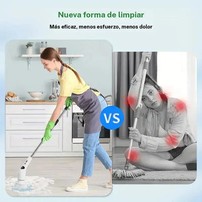 Cepillo eléctrico giratorio duradero con pantalla LED, 1 juego de cepillo eléctrico giratorio recargable por USB con 7 cabezales de cepillo intercambiables, herramienta de limpieza del hogar para baño, suelo, coche y azulejos