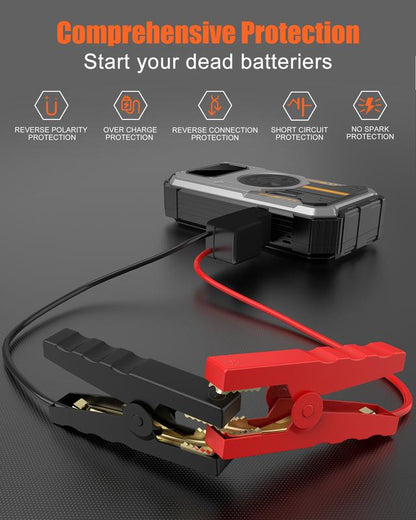 Arrancador de batería de coche portátil con , compresor de aire