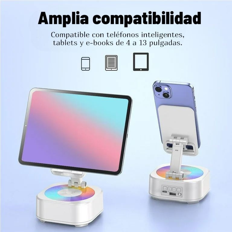 Soporte con Altavoz &amp; Cargador