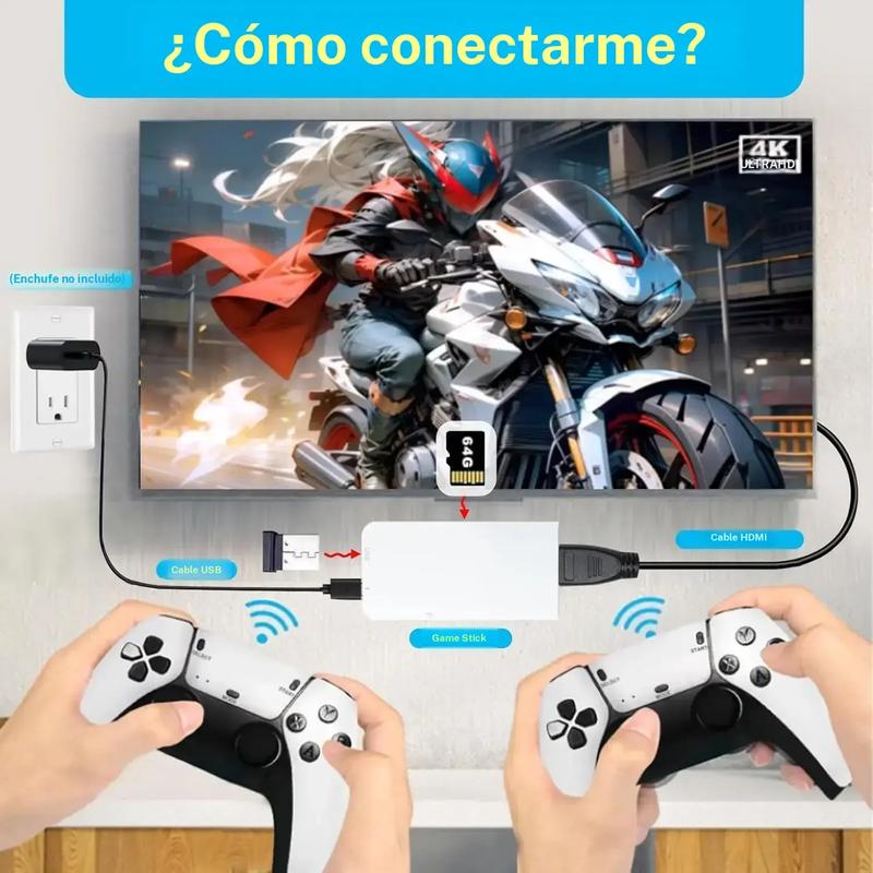 M15 Plus Wireless Retro Gaming Console, 4K Output Controller, Home Game Console with 20,000+ Games, E-Sports Controller