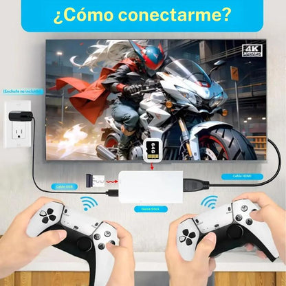 M15 Plus Wireless Retro Gaming Console, 4K Output Controller, Home Game Console with 20,000+ Games, E-Sports Controller