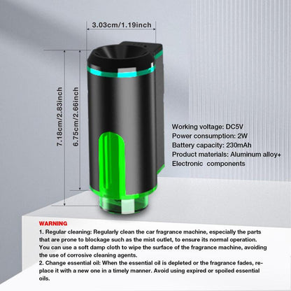 Difusor inteligente de aromaterapia para coche – con 6 fragancias exclusivas incluidas