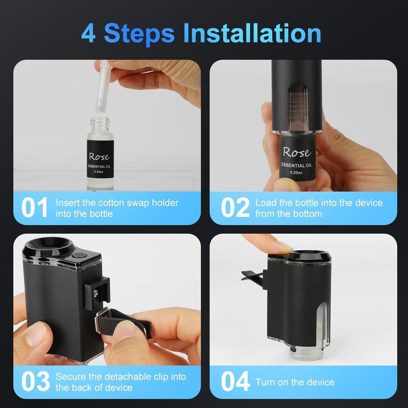 Difusor inteligente de aromaterapia para coche – con 6 fragancias exclusivas incluidas