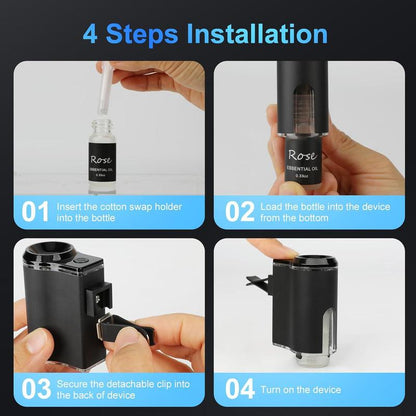 Difusor inteligente de aromaterapia para coche – con 6 fragancias exclusivas incluidas