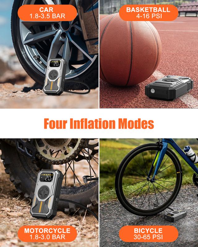 Arrancador de batería de coche portátil con , compresor de aire