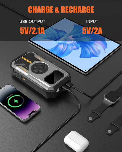 Arrancador de batería de coche portátil con , compresor de aire